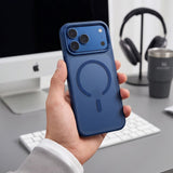 Tech Protect Magmat Magsafe Cc Iphone 17 Pro / 18 Pro Mat Dyb Blå