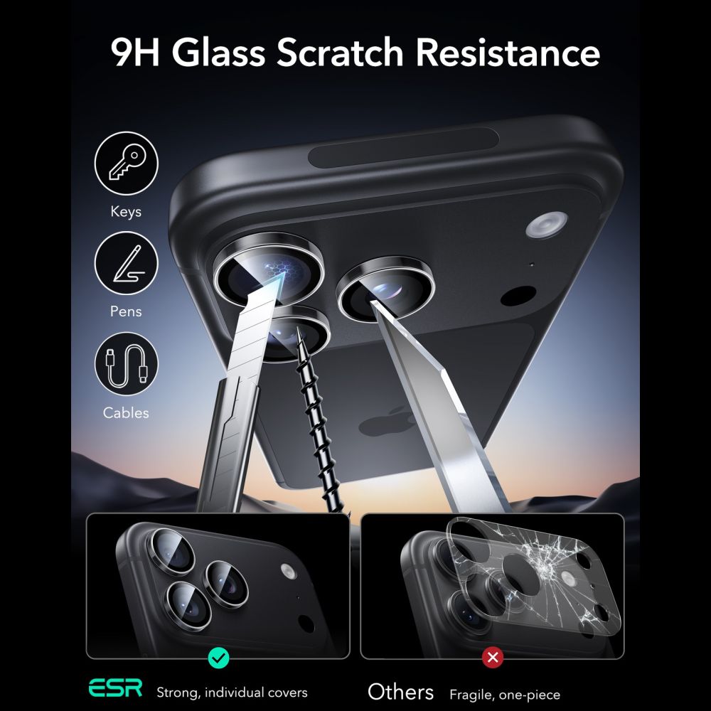 Kamera Beskyttelse Na Aparat Esr Armorite Camera Protector Iphone 18 Pro / 18 Pro Max Clear