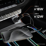 Spigen Essential Ev302 2 Ports Biloplader 30 W Sort