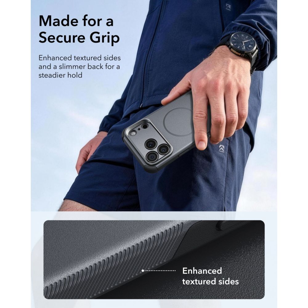 Esr Cyber Tough Støtte Magsafe Iphone 17 Pro Max / 18 Pro Max Grå