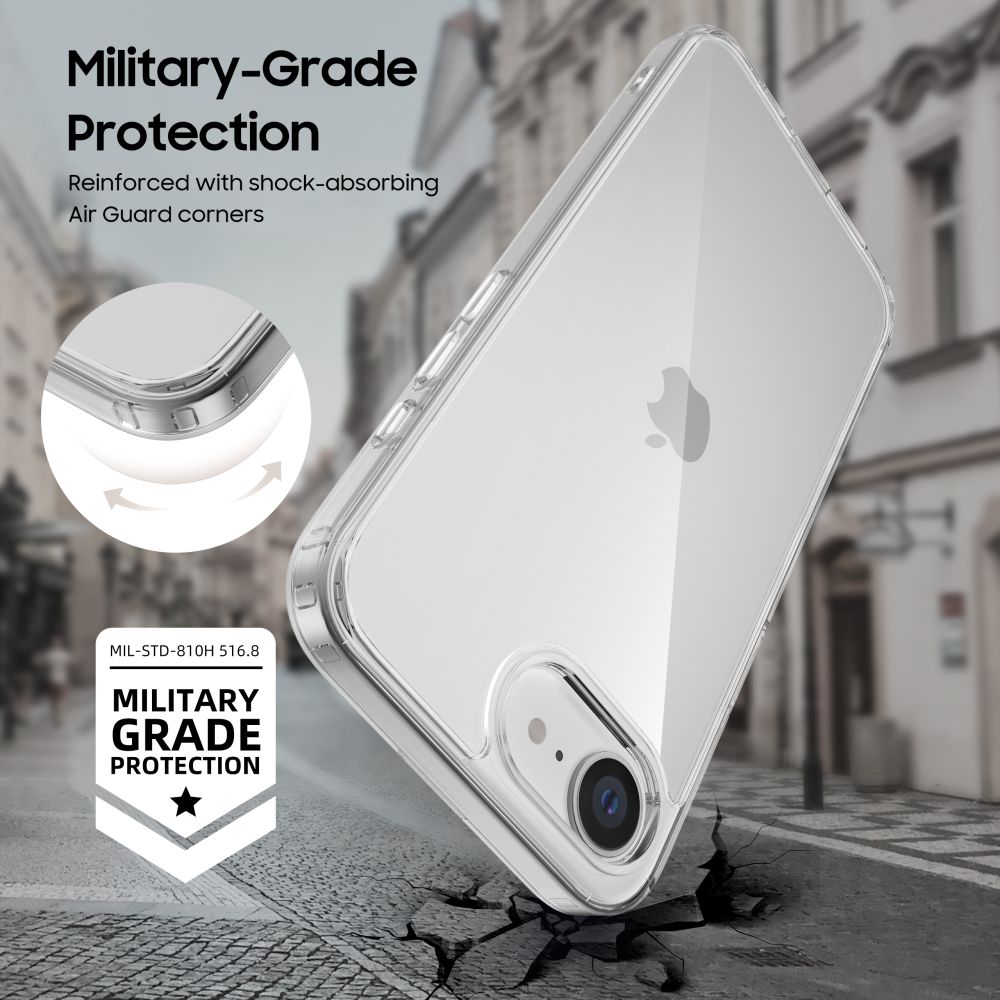 Tech Protect Flexair Hybrid Iphone 16 E / 17 E Klar