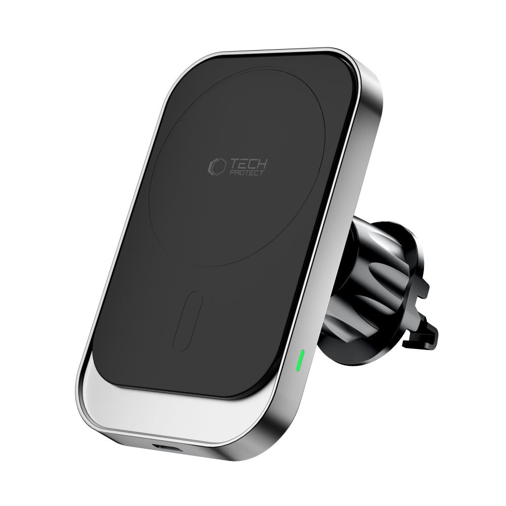 Tech Protect Mm15 W V9 Magnetisk Magsafe Dashboard & Ventilation Trådløs Opladder Til Bilholder 15 W Sort