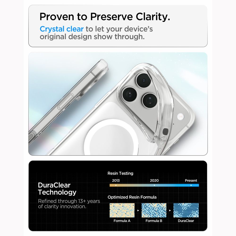 Spigen Liquid Crystal Magsafe Iphone 17 Pro / 18 Pro Klar/Hvid