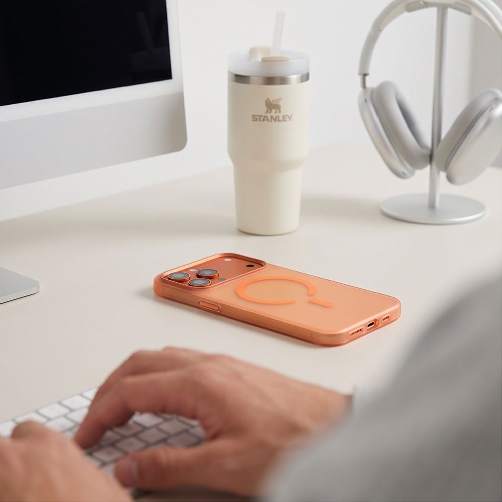 Tech Protect Magzero Magsafe Iphone 17 Pro Max / 18 Pro Max Matte Cosmic Orange