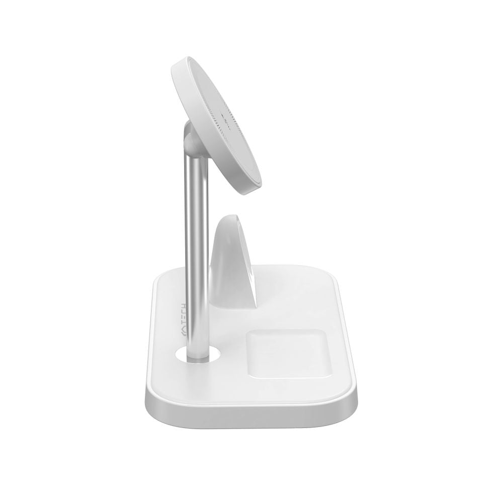 Tech Protect Qi15 W A22 3 I 1 Magnetisk Magsafe Trådløs Oplader Hvid