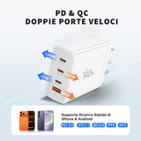 Tech Protect Nc140 W Gan 4 Port Netværksopladder Pd 140 W / Qc3.0 Hvid
