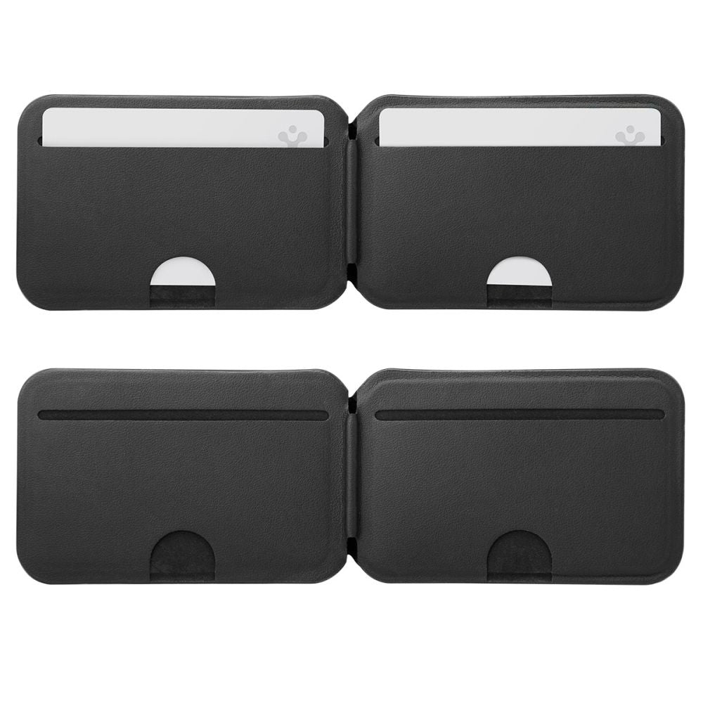 Spigen S314 4 Slim Fold Stativ Tegnebog Magsafe Sort