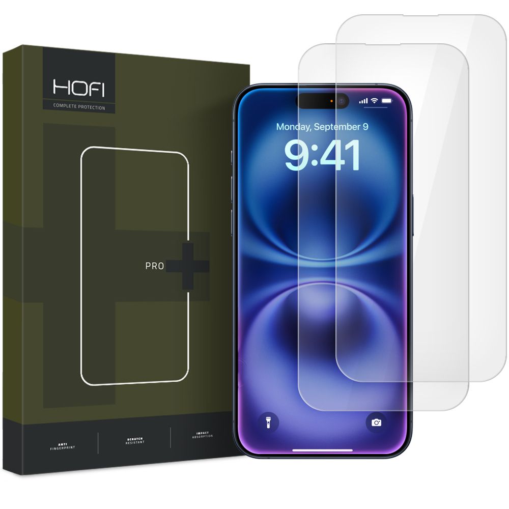 Hærdet Glas Hofi Glass Pro+ 2 Pack Iphone 15/16 Clear