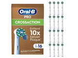 Oral-B Pro Cross Action Børstehoveder Hvid, 16 stk.