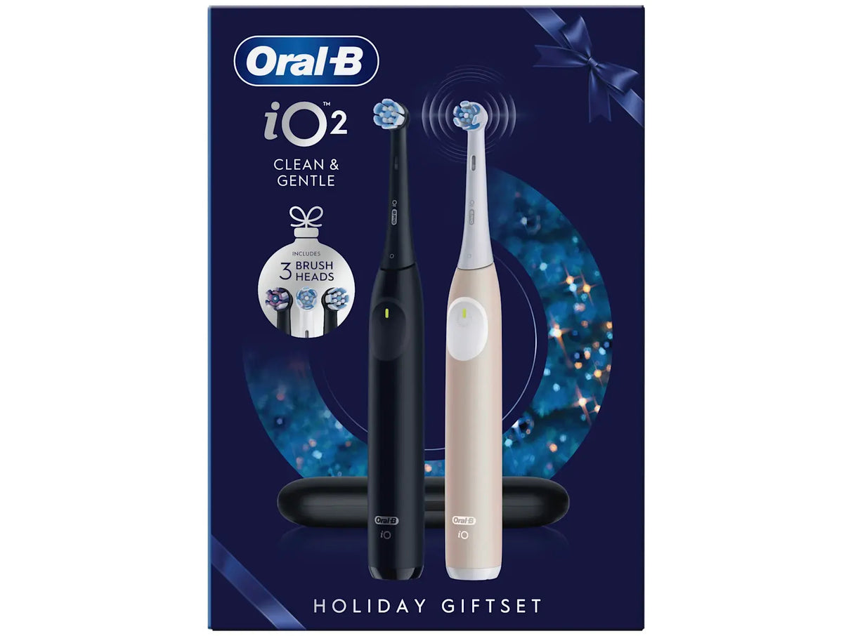 Oral-B iO Series 2 Duo Pack Xmas Edition Elektrisk Tandbørste Sort/Pink