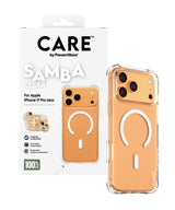 PanzerGlass CARE by ® Fashionable Case Samba Transparent m. Hvid MagSafe iPhone 17 Pro Max