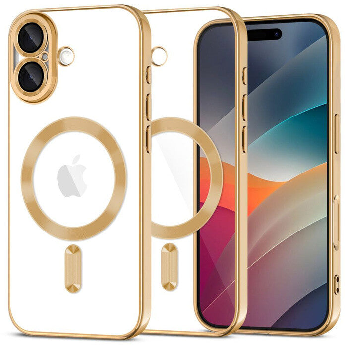 Tech-Protect 5906302319695 mobiltelefon etui 16 cm (6.3") Cover Transparent, Guld