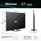 Hisense A7Q 75A7Q 190.5 cm (75") 4K Ultra HD Smart TV Wi-Fi Black