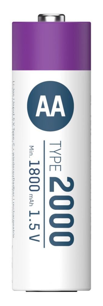 Ansmann 1312-0036 husholdningsbatteri Genopladeligt batteri AA Lithium-Ion (Li-Ion)