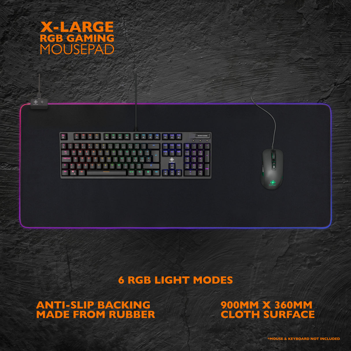 Deltaco Gaming DMP310 RGB Mousepad