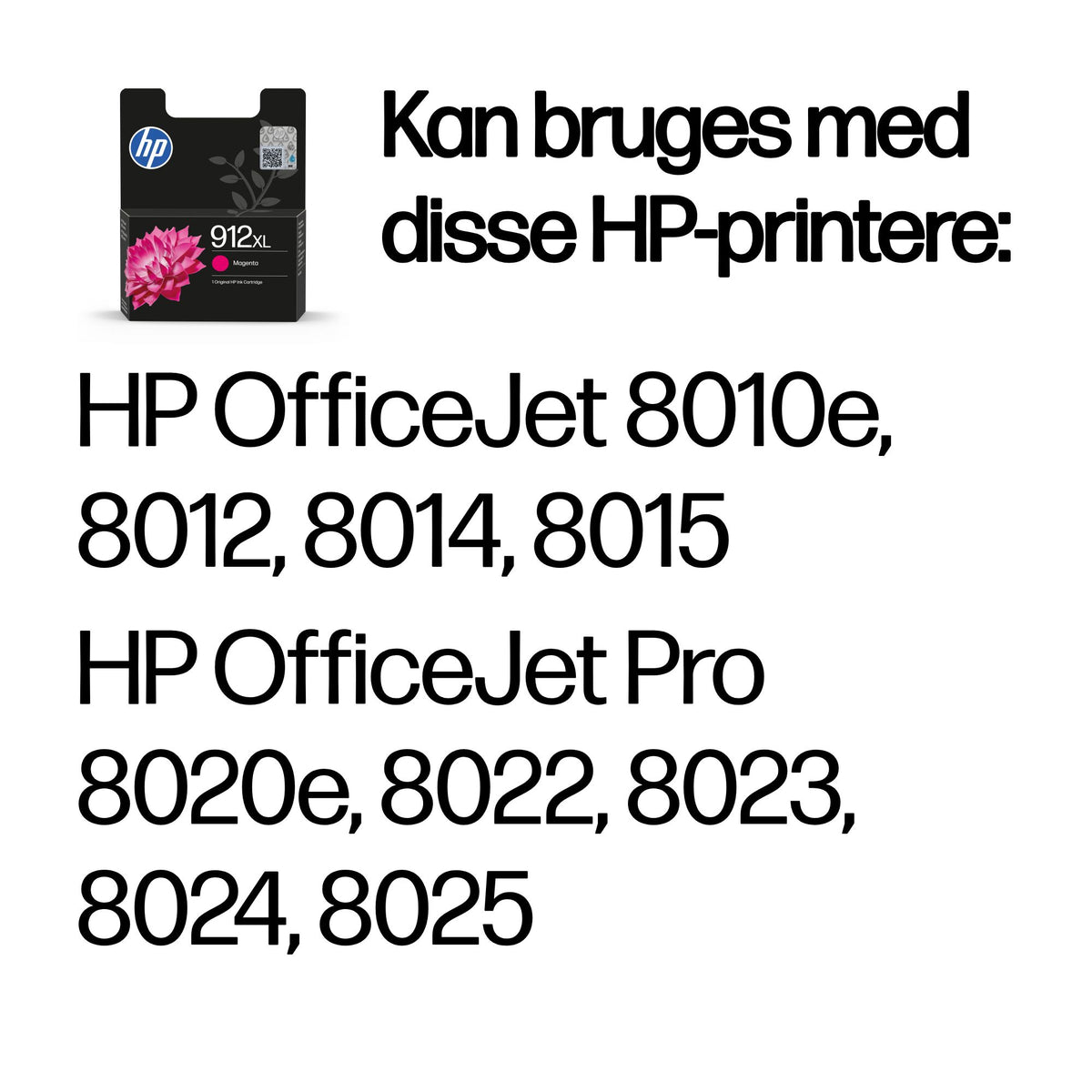 HP 912XL Magenta 825 sider Blæk 3YL82AE