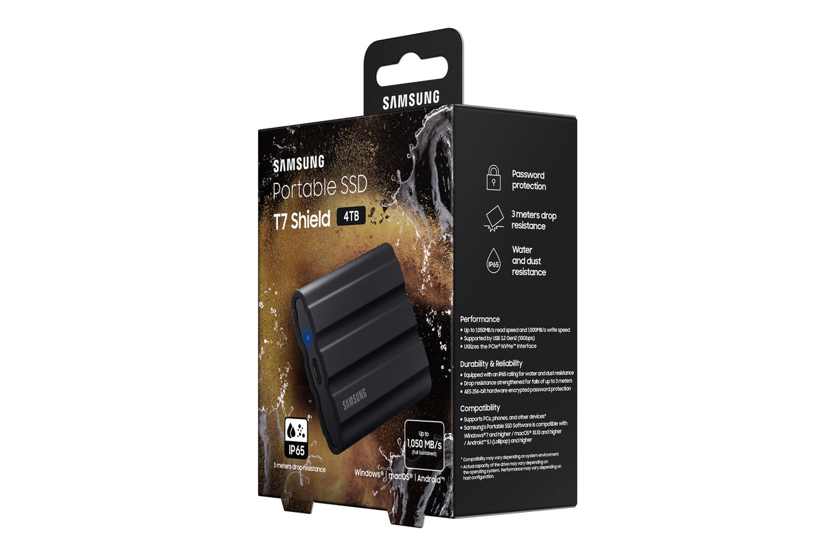 Samsung MU-PE4T0S 4 TB USB Type-C 3.2 Gen 2 (3.1 Gen 2) Sort