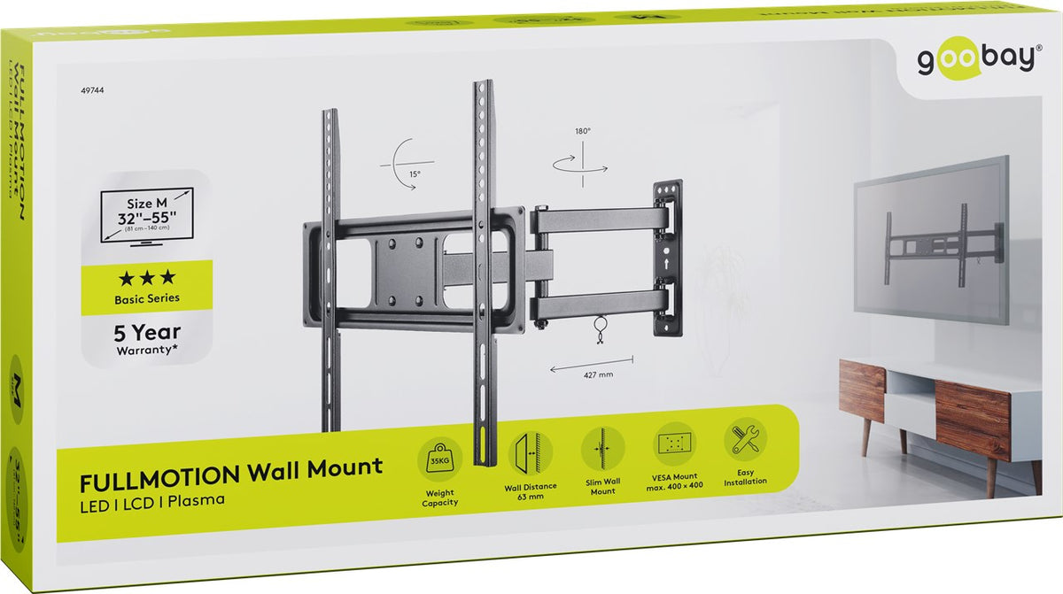Basic TV Wall Mount Basic Fullmotion (M) - 35kg
