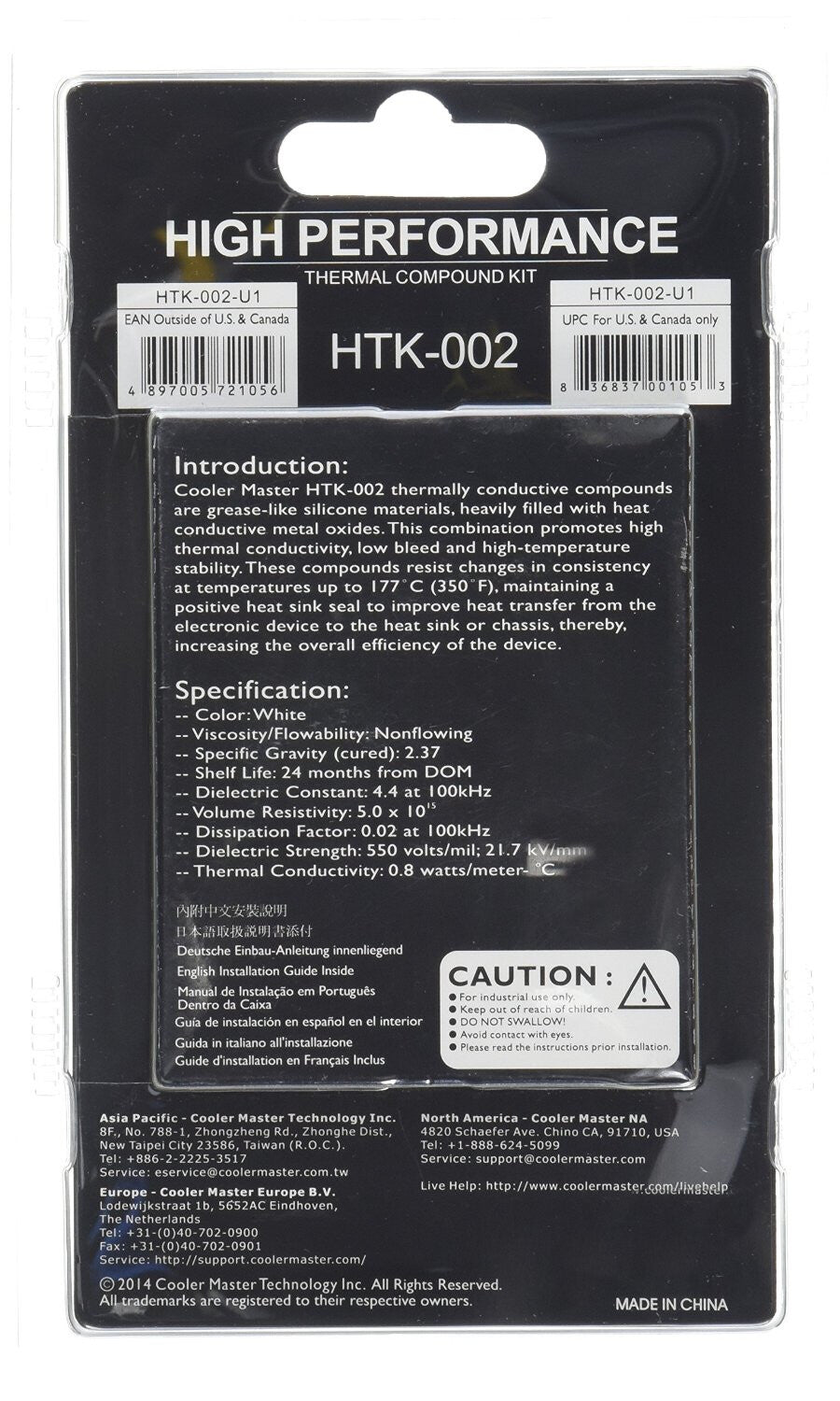 Cooler Master HTK-002-U1 Kølepasta 1-pack Hvid