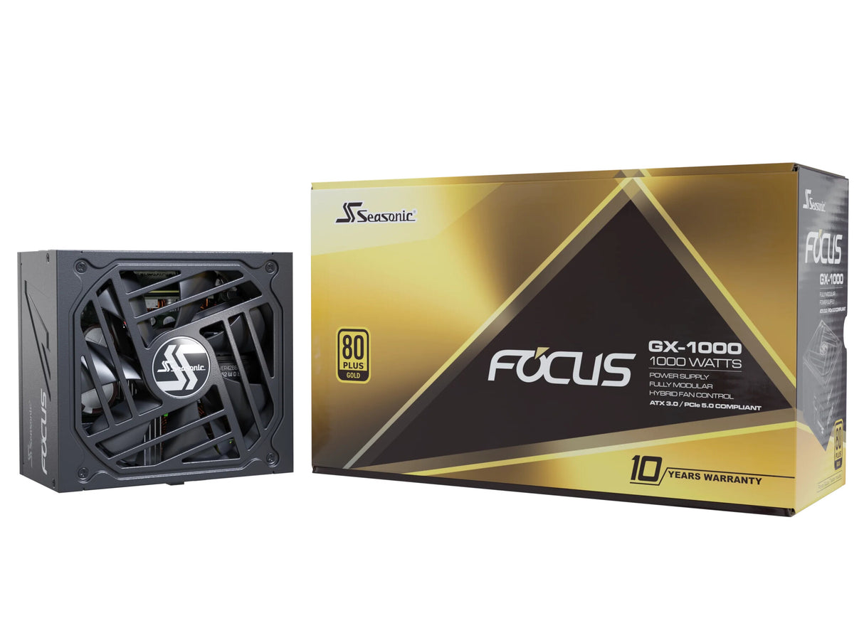 Seasonic Focus GX ATX 3.0 enhed til strømforsyning 1000 W 20+4 pin ATX Sort