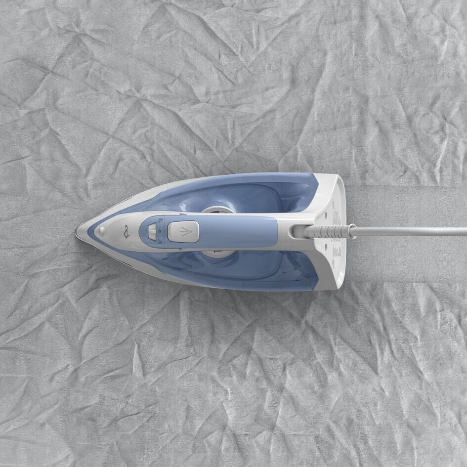 Tefal Virtuo 30 FV2C41E0 strygejern Tør & dampstrygejern Keramisk strygesål 2000 W Blå, Hvid