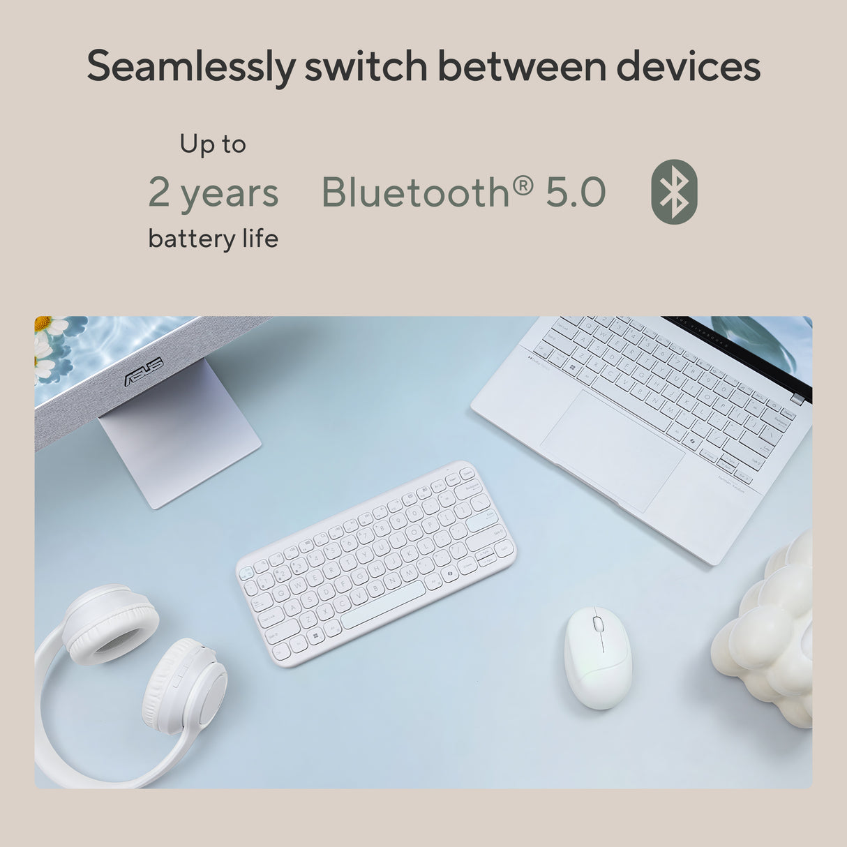 ASUS KW100 KEYBOARD/GN/UI/80 tastatur Universel Bluetooth Grøn
