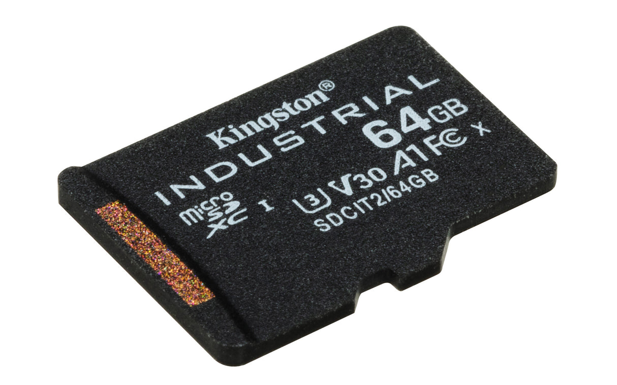 Kingston Technology 64GB microSDXC Industrial C10 A1 pSLC kort + SD-adapter
