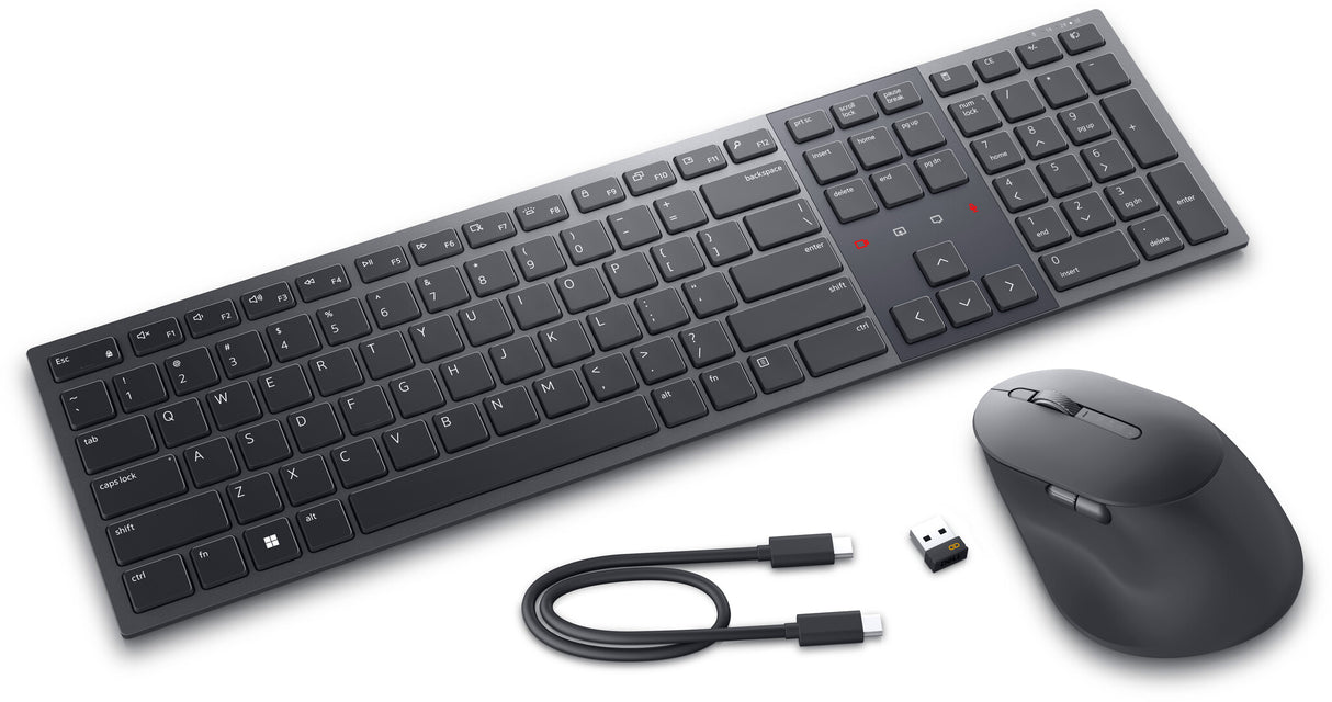 DELL KM900 tastatur Mus inkluderet Kontor RF trådløs + Bluetooth QWERTY US International Grafit