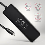 Axagon HUE-C1C interface hub USB 3.2 Gen 1 (3.1 Gen 1) Type-C 5000 Mbit/s Sort