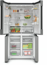 Bosch Serie 4 KFN96VPEA side-by-side køle-fryseskab Fritstående 605 L Rustfrit stål