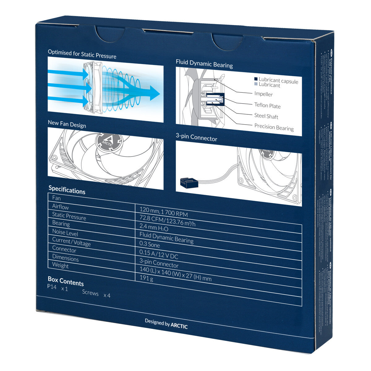 ARCTIC P14 Computerkabinet Ventilator 14 cm Sort