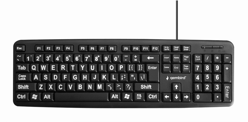 Gembird KB-US-103 tastatur USB QWERTY US engelsk Sort