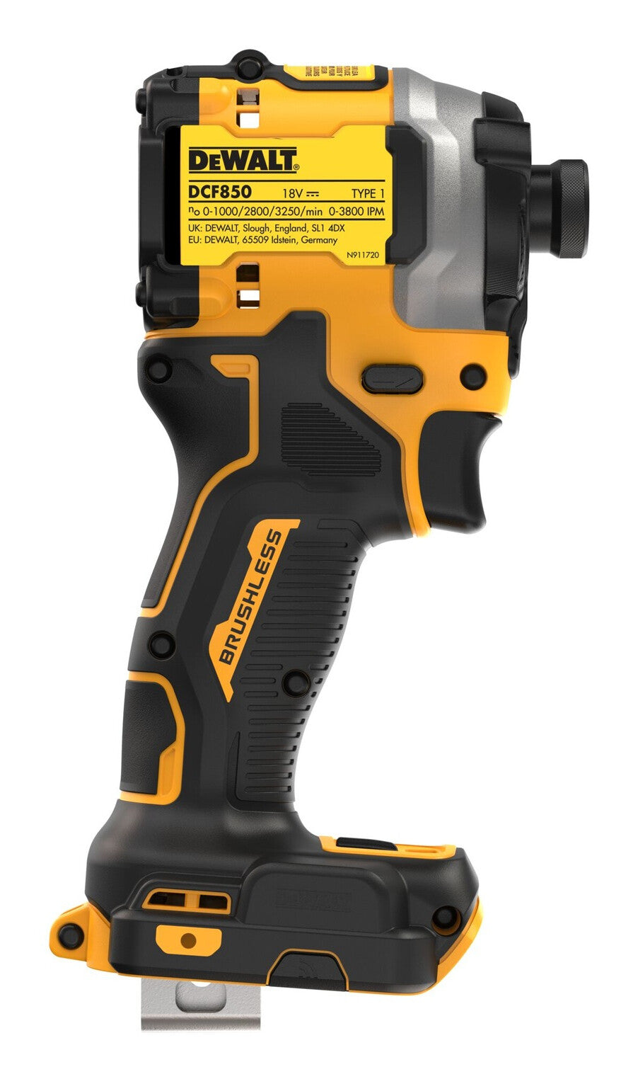 DeWALT DCF850N-XJ elektrisk skruetrækker & slagbor 3250 rpm Sort, Gul