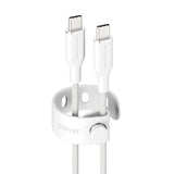 PanzerGlass empower by ® Racing 60W USB-C to USB-C Kabel | USB 2.0 | 2M | Silver White