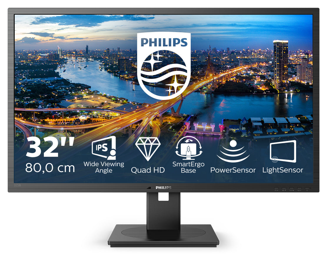 Philips B Line 325B1L/00 computerskærm 80 cm (31.5") 2560 x 1440 pixel 2K Ultra HD LCD Sort