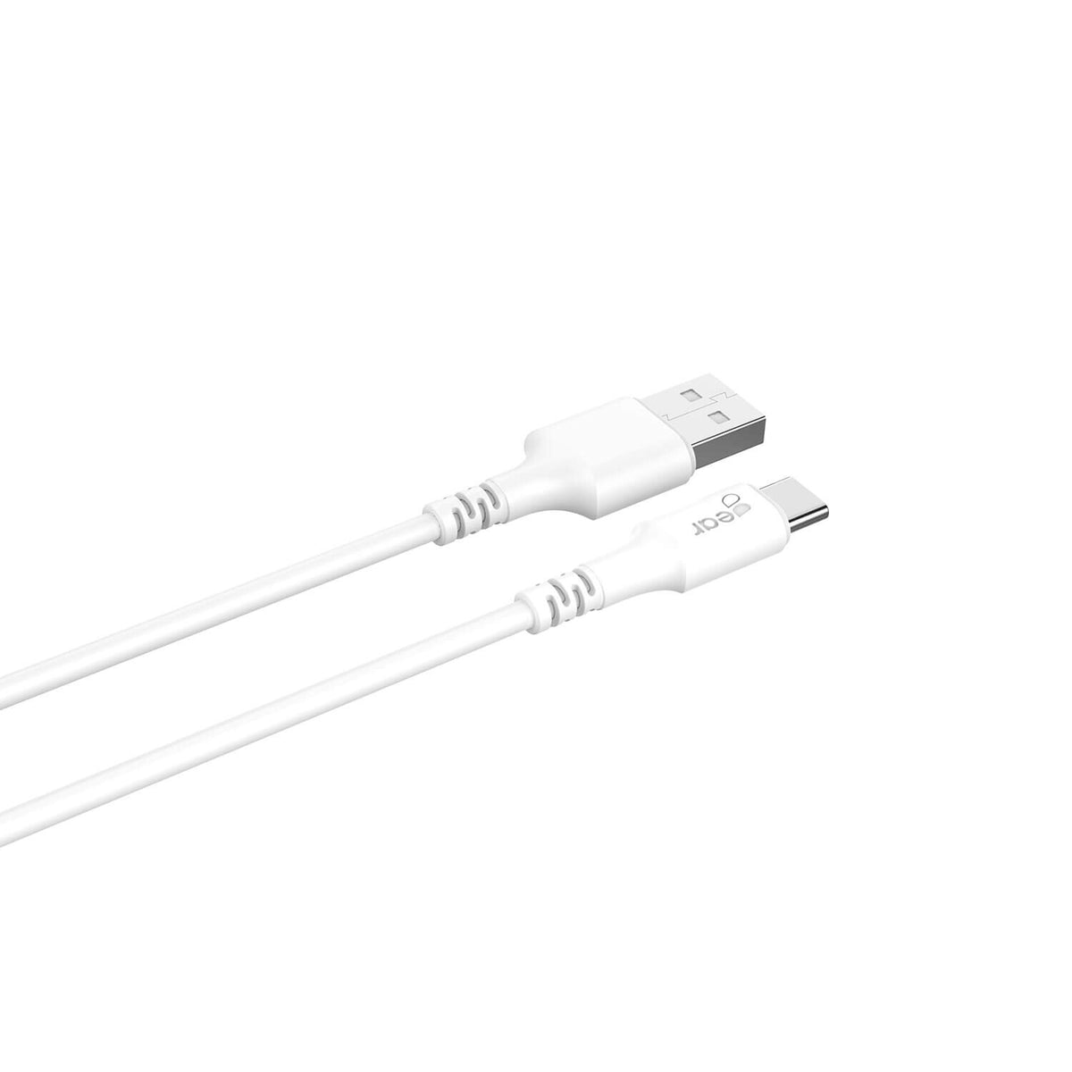 Gear Ladekabel USB-A-USB-C 2.0 2m Rundt Kabel Hvid
