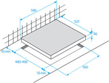 Beko HILW64222S kogeplade Sort Indbygget Gaskomfur 4 zone(s)