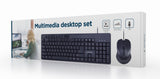 Gembird KBS-UM-04 tastatur Mus inkluderet Universel USB QWERTY US engelsk Sort