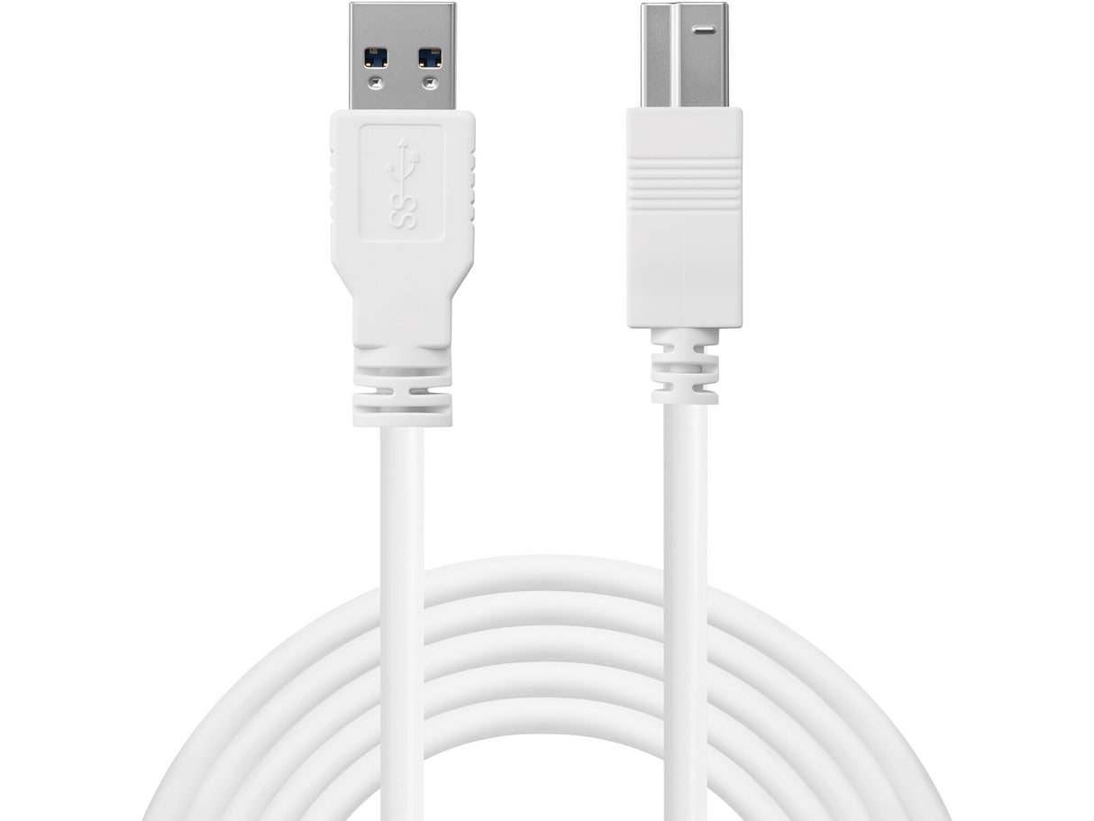 Sandberg 509-23 USB-kabel USB 3.2 Gen 1 (3.1 Gen 1) 1,8 m USB A USB B 5 Gbit/sek. Hvid