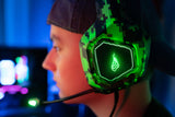 SureFire Skirmish Headset Ledningsført Spil USB Type-A Sort, Camouflage, Grøn