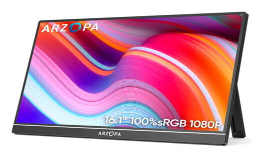 Arzopa Z1C computerskærm 40,9 cm (16.1") 1920 x 1080 pixel Fuld HD LCD Sort