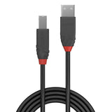 Lindy 36677 USB-kabel USB 2.0 10 m USB A USB B 0,48 Gbit/sek. Sort, Grå, Rød