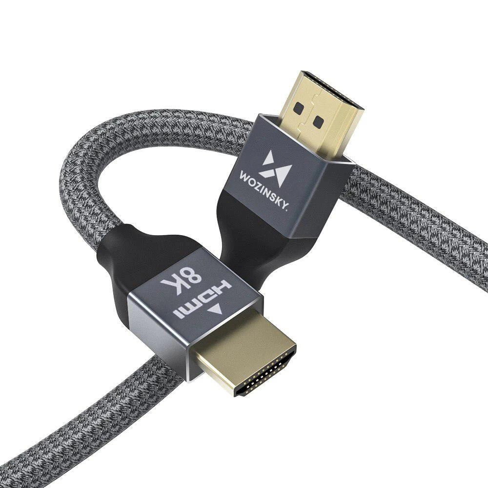 Wozinsky kabel HDMI 2.1 8K 60 Hz 48 Gbps / 4K 120 Hz / 2K 144 Hz 5 m Sølv (WHDMI-50)