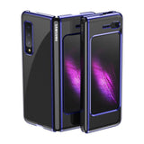 Plating Case Hard case Elektroplateret ramme Cover til Samsung Galaxy Fold blå