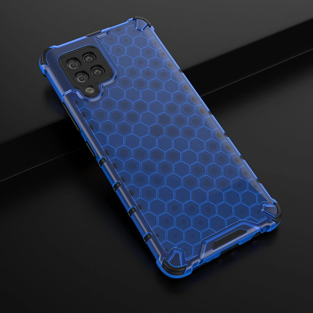 Honeycomb Case rustning med TPU Bumper til Samsung Galaxy A42 5G blå