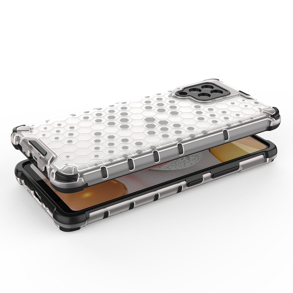 Honeycomb Case armor cover med TPU Bumper til Samsung Galaxy A42 5G blå