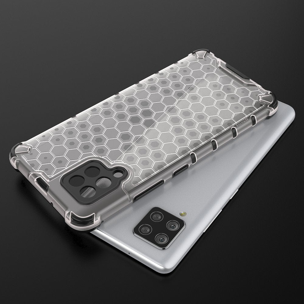 Honeycomb Case armor cover med TPU Bumper til Samsung Galaxy A42 5G blå