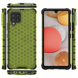 Honeycomb Case armor cover med TPU Bumper til Samsung Galaxy A42 5G grøn