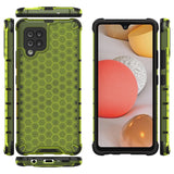 Honeycomb Case rustning med TPU Bumper til Samsung Galaxy A42 5G grøn