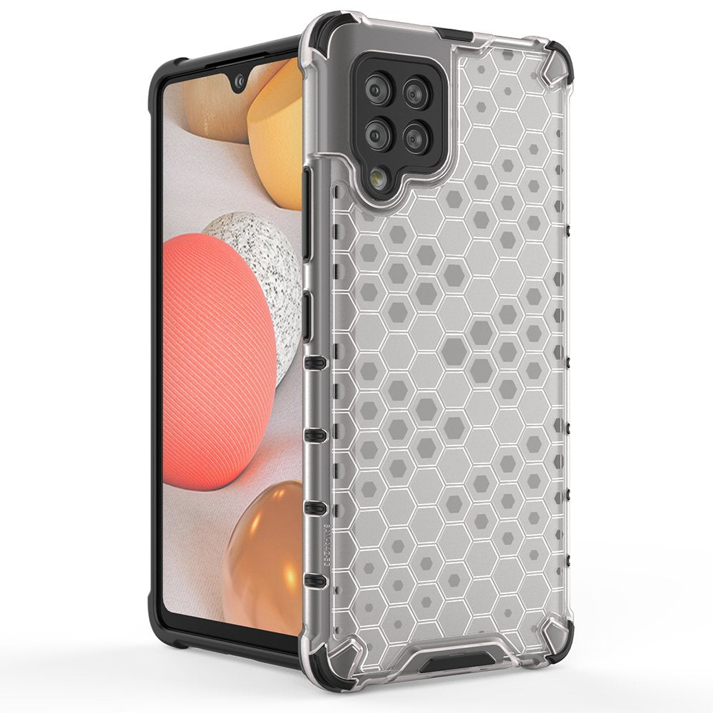 Honeycomb Case armor cover med TPU Bumper til Samsung Galaxy A42 5G rød